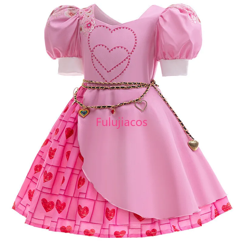 

Fulujiacos The Rise of Red Cosplay Costume Red Dress Girls Pink Dress