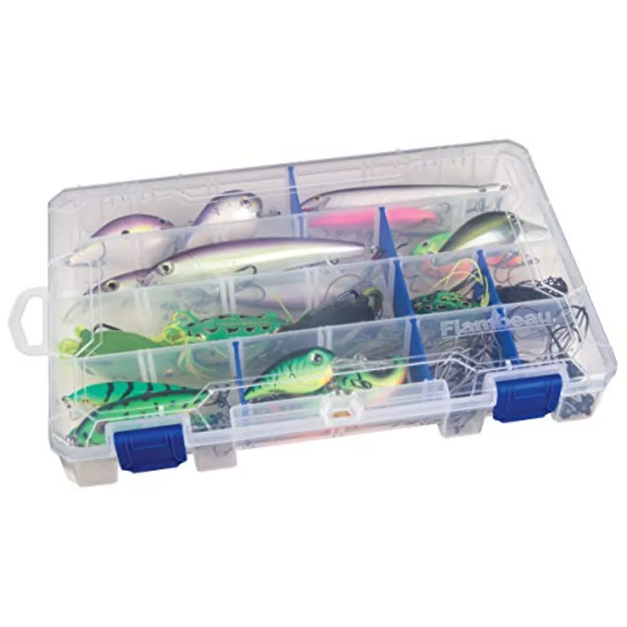 Outdoors Tuff Tainer Fishing Tackle Box with Zerust Anti-Rust Dividers - Includes 12 Dividers, 24 Compartments, Clear Fishing L view 6