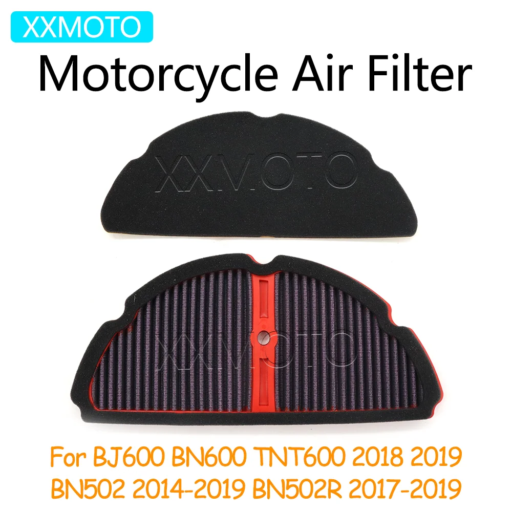 

For BENELLI BJ600 BN600 TNT600 2018 2019 BN502 2014-2019 BN502R 17-19 BN 502 R Motorcycle Air Filter Intake Cleaner System