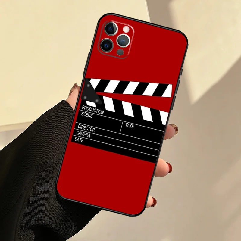 Film Movie maker Clapperboard Take Phone Case For iPhone 14 13 12 Mini 11 Pro Max SE 2020 6 7 8 Plus X XS Max XR Cover Shell