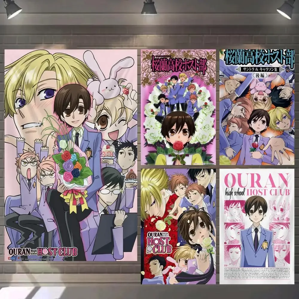 O-Ouran High School Host Club Tapestry  Background Art Decor For Bedroom Living Room Bar Garden Outdoor Festival Wall Deco