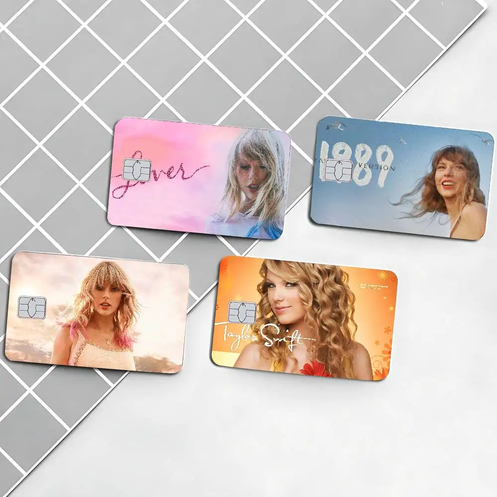 Hot Singer T-Taylor S-Swift Anime Front Cover Film Sticker Skin for Credit Debit Card Small Large Chip
