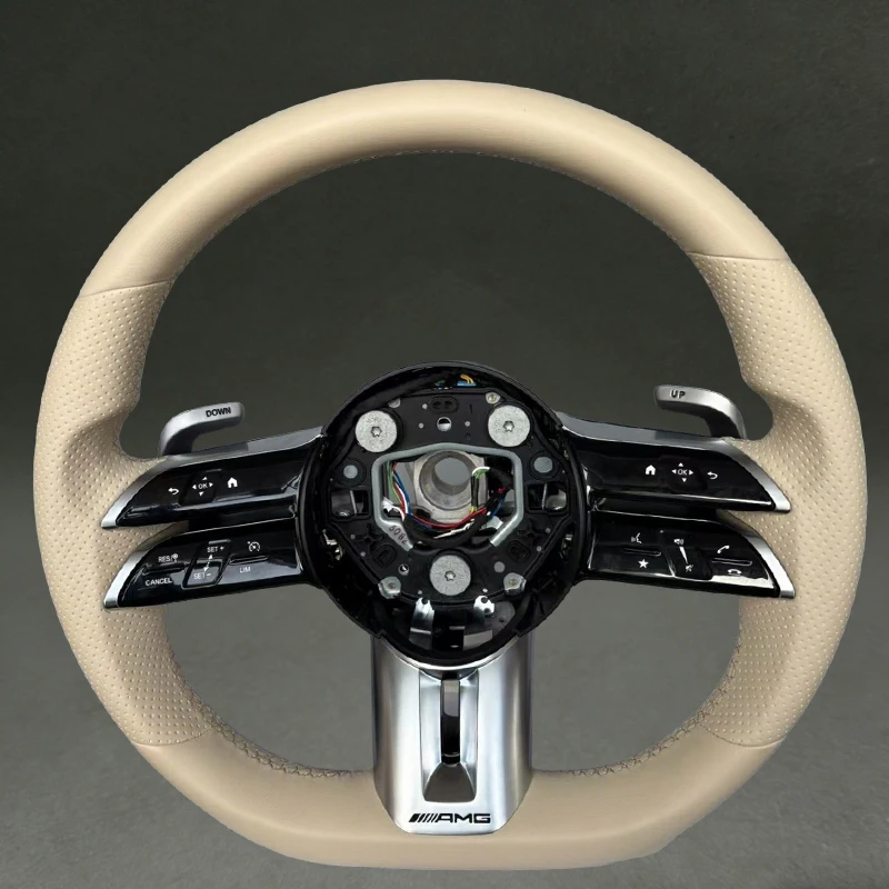 Full Leather for Benz Dragonfly Steering Wheel W205 W809 W176 W212 W222 W463 W464 W204 W218 Old Upgrade New Premium Colors DIY