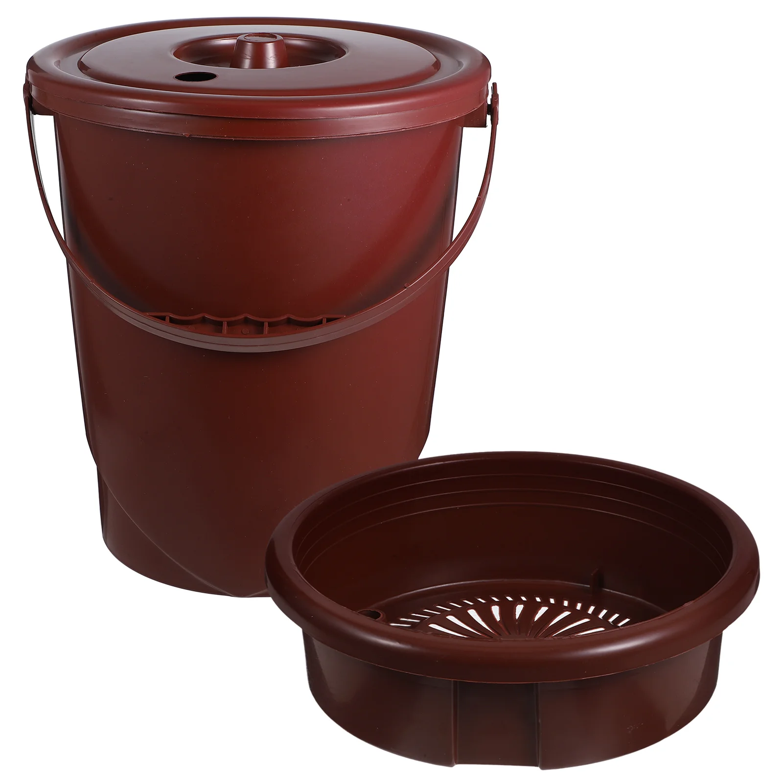 

5L Portable Flip Lid Swing Top Tea Dregs Bucket Trash Can Kitchen Office Bathroom Wastewater Filter Bin Outdoor Garbage Can