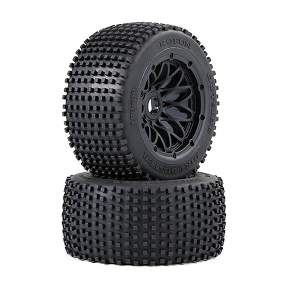 

Off-Road Rear TYres ThiCkened Wheel Set for 1/5 HPI ROFUN ROVAN KM BAJA 5B Rc Car Parts,Black