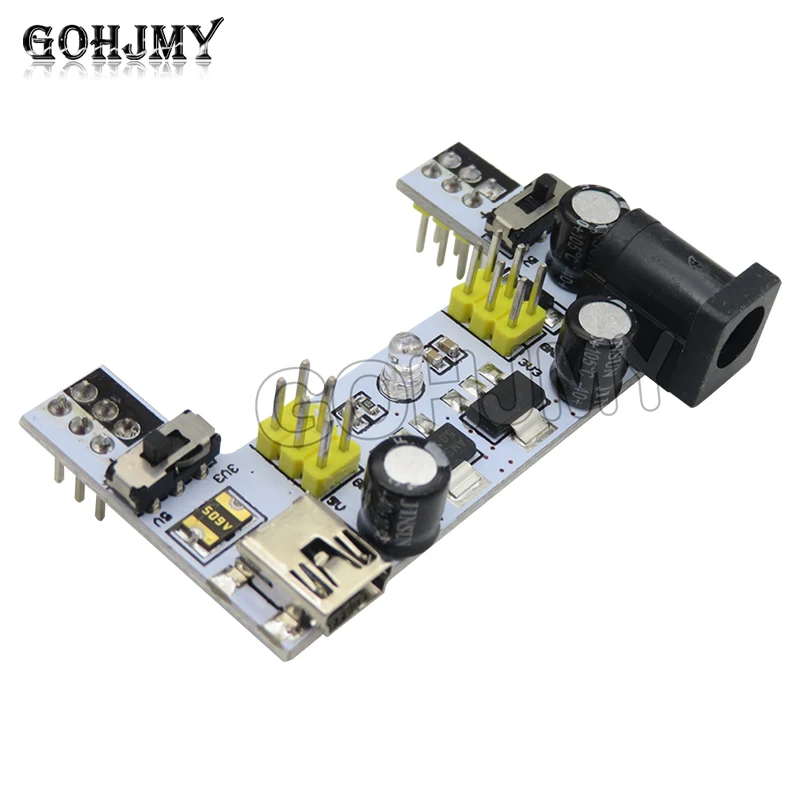 Special power module for Breadboard 2-way Breadboard module compatible with 5V/3.3V DC voltage stabilizing module