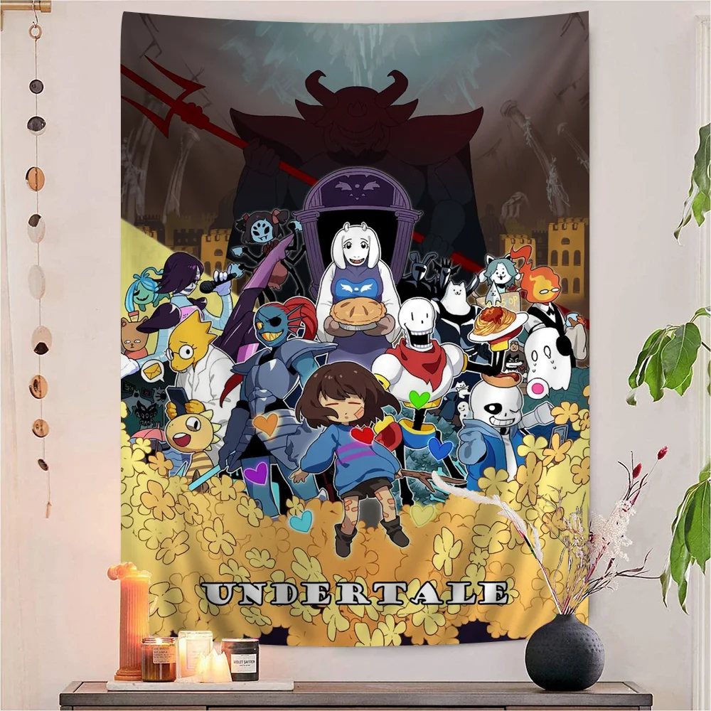 

Anime Designs Game Undertale Tapestry Anime Tapestry Hanging Tarot Hippie Wall Rugs Dorm Wall Hanging Sheets