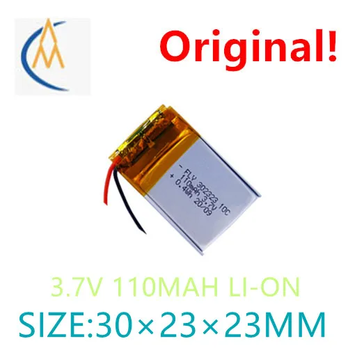 Lithium battery 302323-110mah3.7V smart wearable polymer battery manufacturer Bluetooth headset with protective board