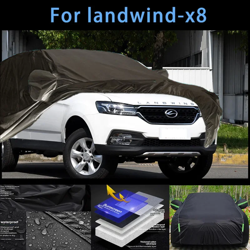 

For landwind-x8 Outdoor Protection Full Car Covers Snow Cover Sunshade Waterproof Dustproof Exterior Car accessories