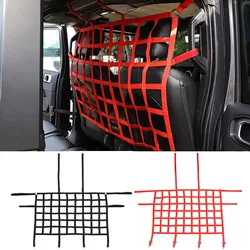 Sedile posteriore dell'auto isolamento del bagagliaio rete di carico barriera per cani divisorio di protezione rete di guida di sicurezza per Jeep Wrangler JK JL JT 2007-2023