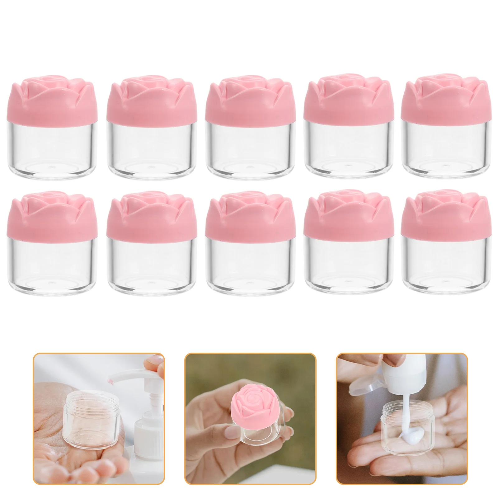 

12 Pcs Bottled Eye Cream Container Empty Jars Containers Portable Sub-packing Plastic Cosmetics Storage