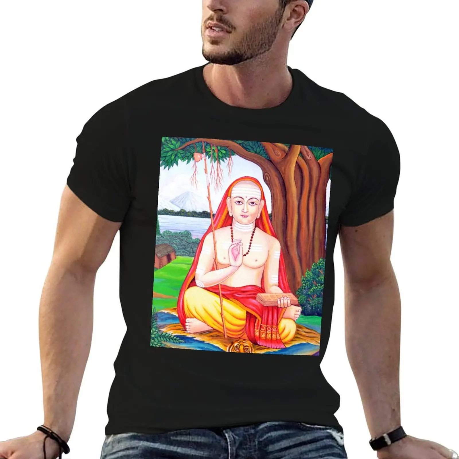 

Adi Shankara T-Shirt t shirts for man pack white t shirts for man cotton funny T-Shirt