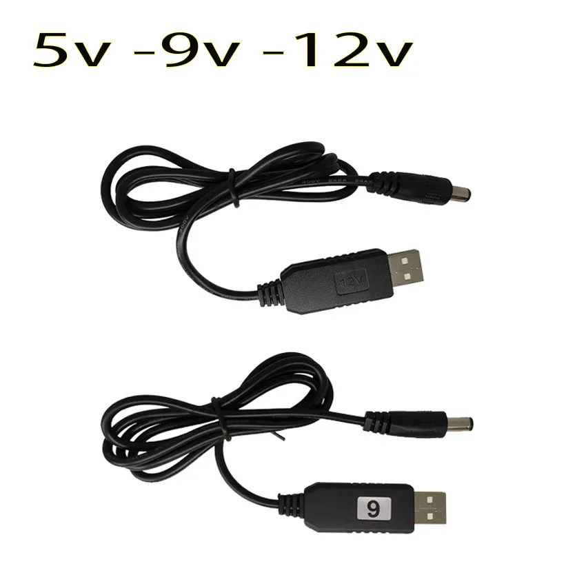 USB power cable to DC 5.5 * 2.1mm charging cable circular hole 5V to 9V 12V boost cable