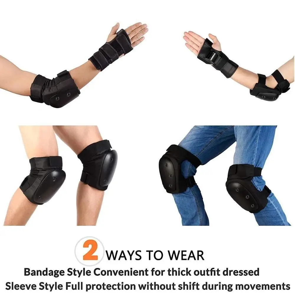 1 set Sponge Sports Knee Pads Turtle Shell Anti Collision Volleyball Thickening Knee Pads Brace Support Black Elastic Knee Pads