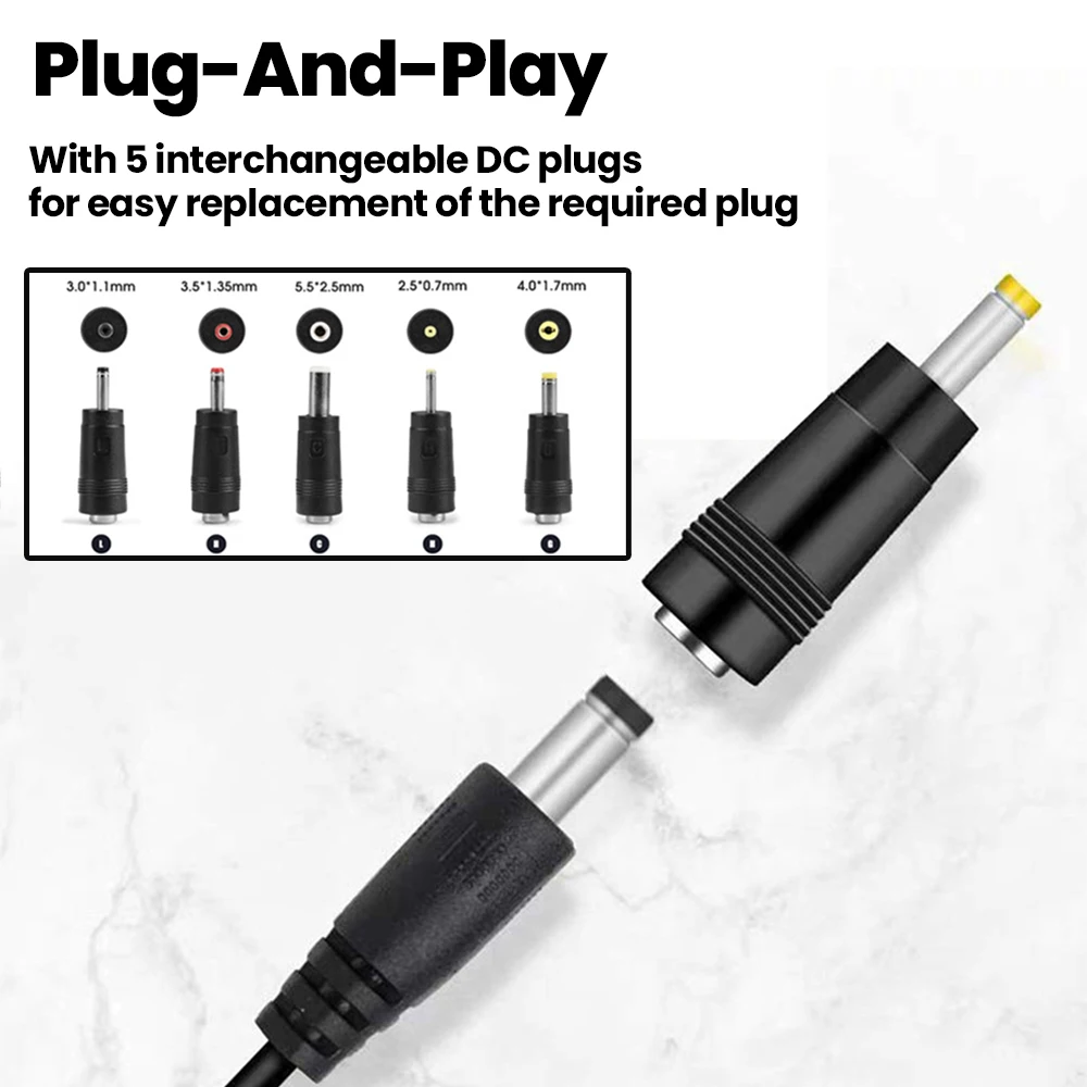 USB إلى تيار مستمر كابل الطاقة مع 5 تيار مستمر المقابس USB جاك شحن الحبل محول القابس لجهاز التوجيه مروحة صغيرة المتكلم موصل الكاميرا