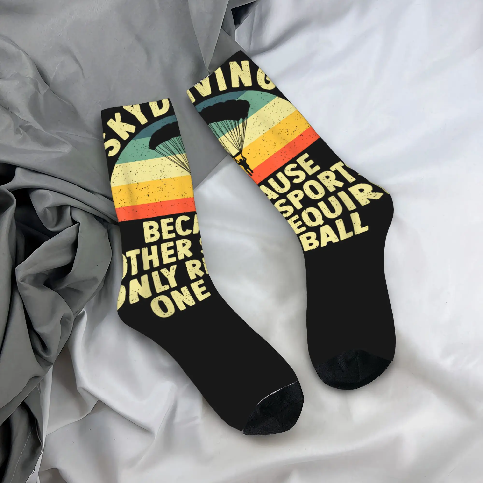

Skydiving Parachute Lover Stockings Skydiver Design Fashion Socks Autumn Anti Skid Socks Couple Running Quality Socks