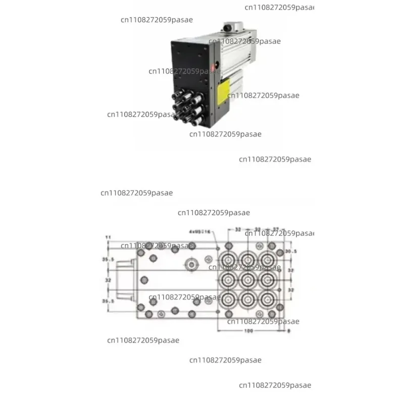 2200W 220V 380v Fixed Multi-axis Head 4500 Rpm 9 Drill Chucks for Numerical Control Machine Tool Accessories