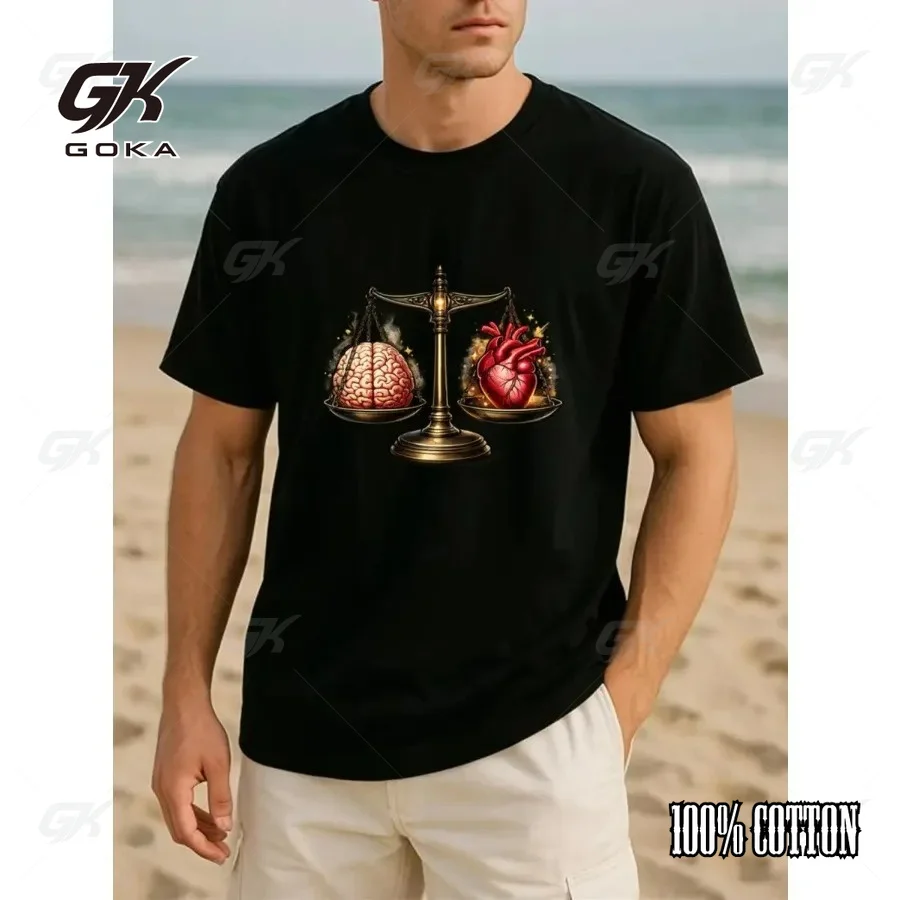 Brain Heart Balance: An Interesting Philosophical Thought Featuring Four Seasons Suitable for All Occasions.Unisex Clothes