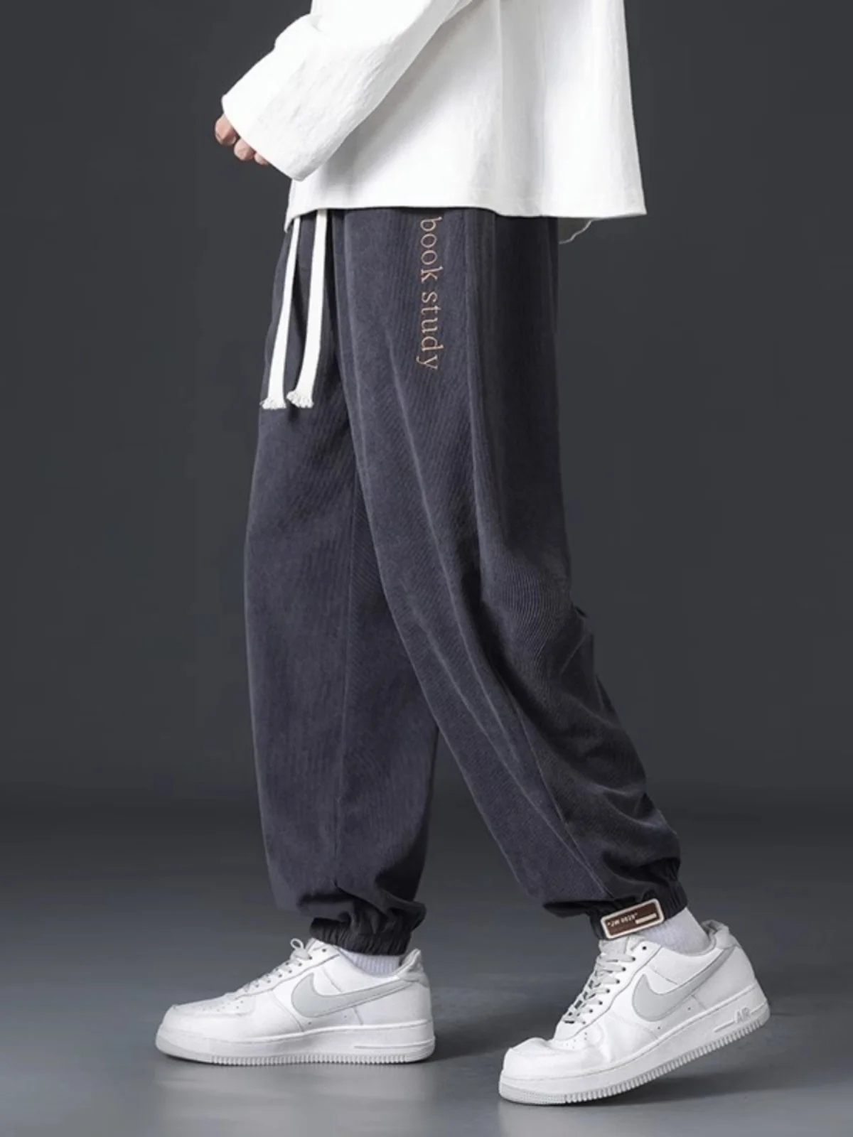 

Цвет хаки, мужские свободные прямые повседневные брюки, осень-зима, модный бренд, американская вышивка, крутая рабочая одежда, длинные брюки...