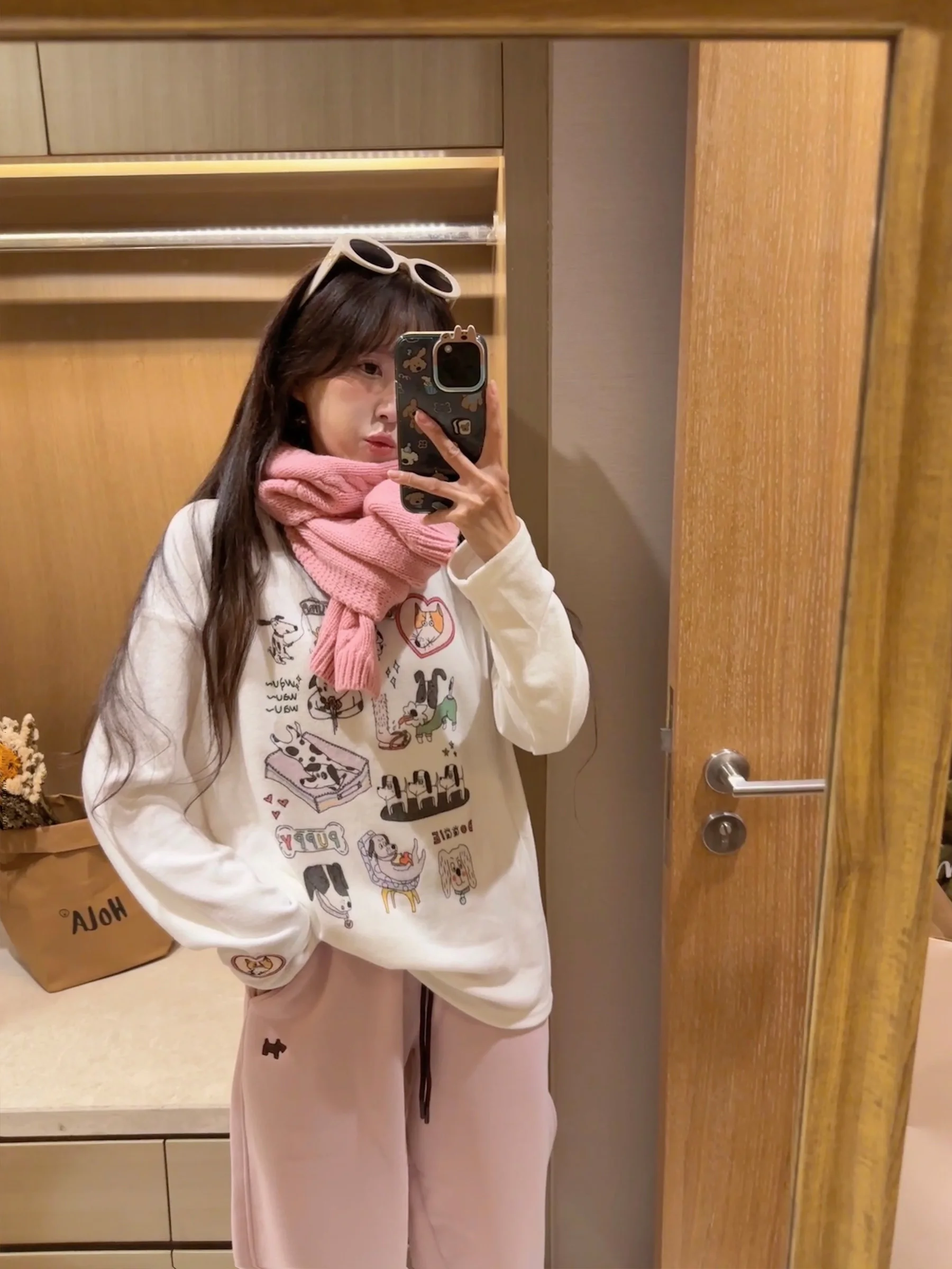 

Свободная длинная футболка Sve, женская Base irt, новинка 2025, с вышивкой, можно носить на улице, повседневный модный топ из хлопка и полиэстера