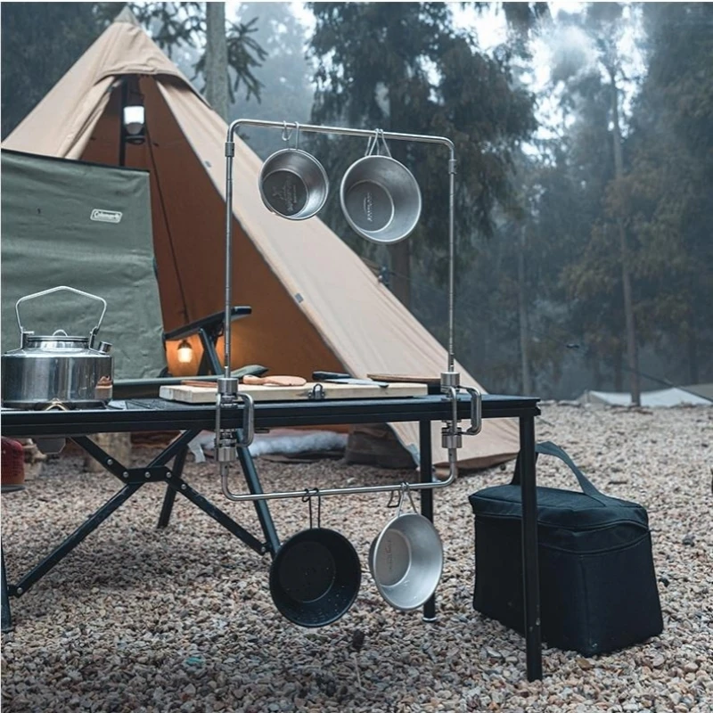 Imagem -06 - Portátil Expansível Light Pole Stand Acessórios de Mesa Igt ao ar Livre Aço Inoxidável Desktop Frame Camping