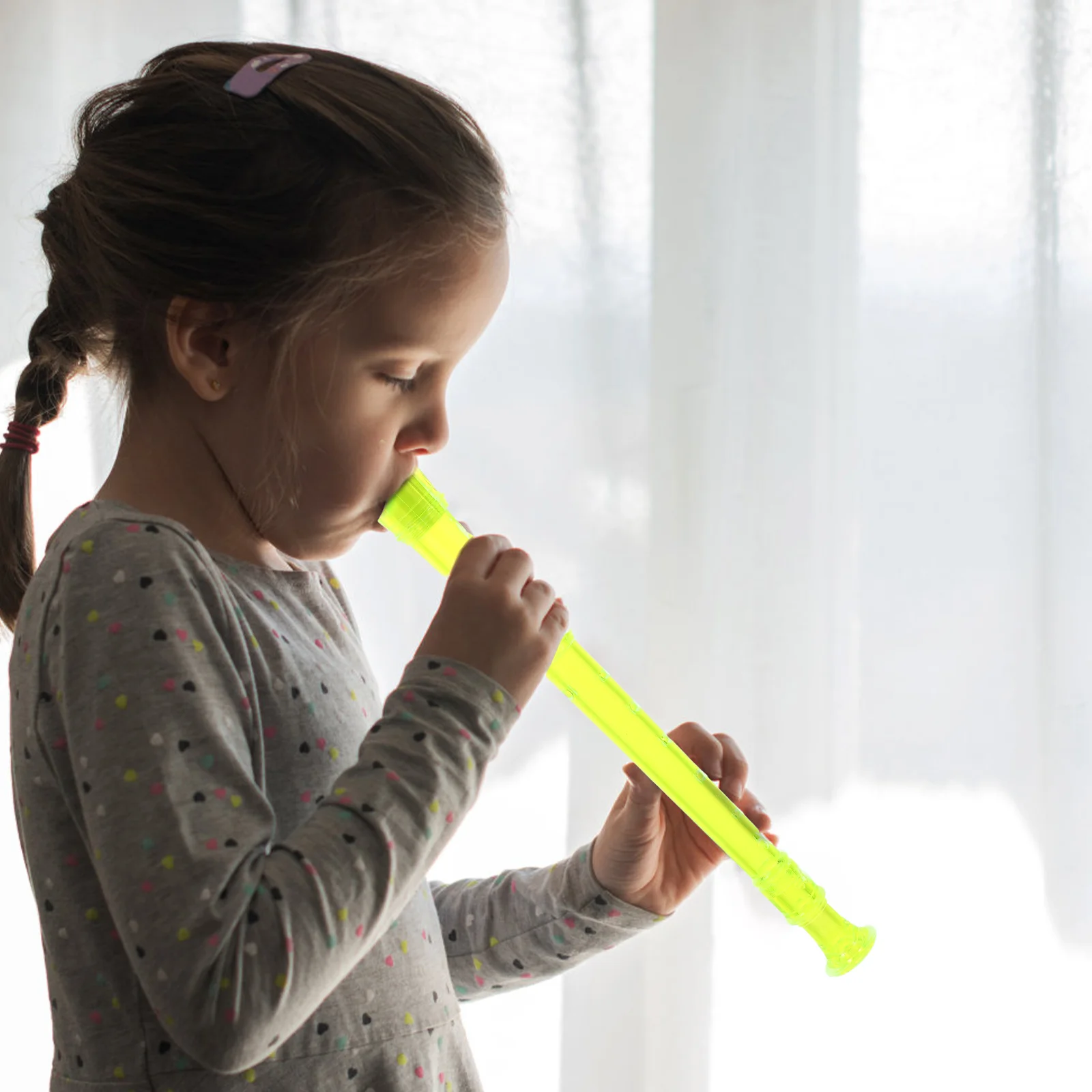 

1 Set Of Kids Soprano Recorder Practical Resin Clarinet Beginner Instrument Educational Toy