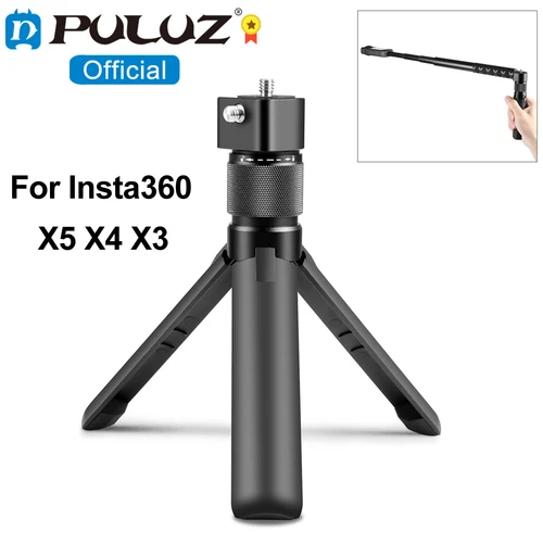 Imagen 1 del producto PULUZ-trípode de escritorio con mango giratorio, accesorios para cámara Insta360 X5 X4 X3 / DJI Osmo 360 / Gopro con trípode de tornillo 1/4