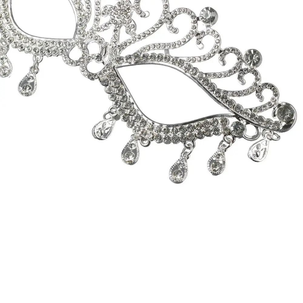 Véu de luxo máscara de strass rosto cheio borla máscara de máscaras corrente facial jóias acessórios de jóias faciais masculino