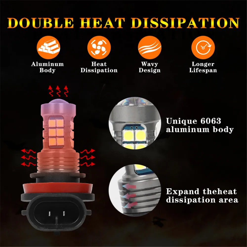 2X LED Car Light Front Fog Lamp Bulb For SUZUKI SX4 2005 2006 2007 2008 2009 2010 2011 2012 2013 2014 2015 2016 Accessories