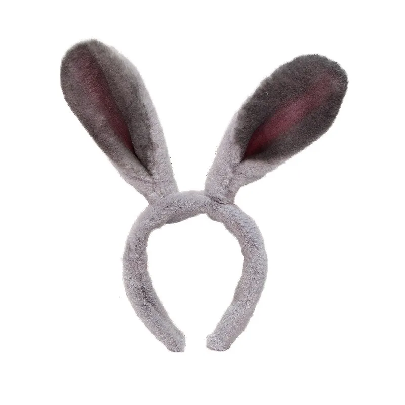 Disney Zootopia 2 Judy Rabbit Ear Hair Band Grey Long-Eared Cartoon Headband for Women Cute Cosplay Accessory