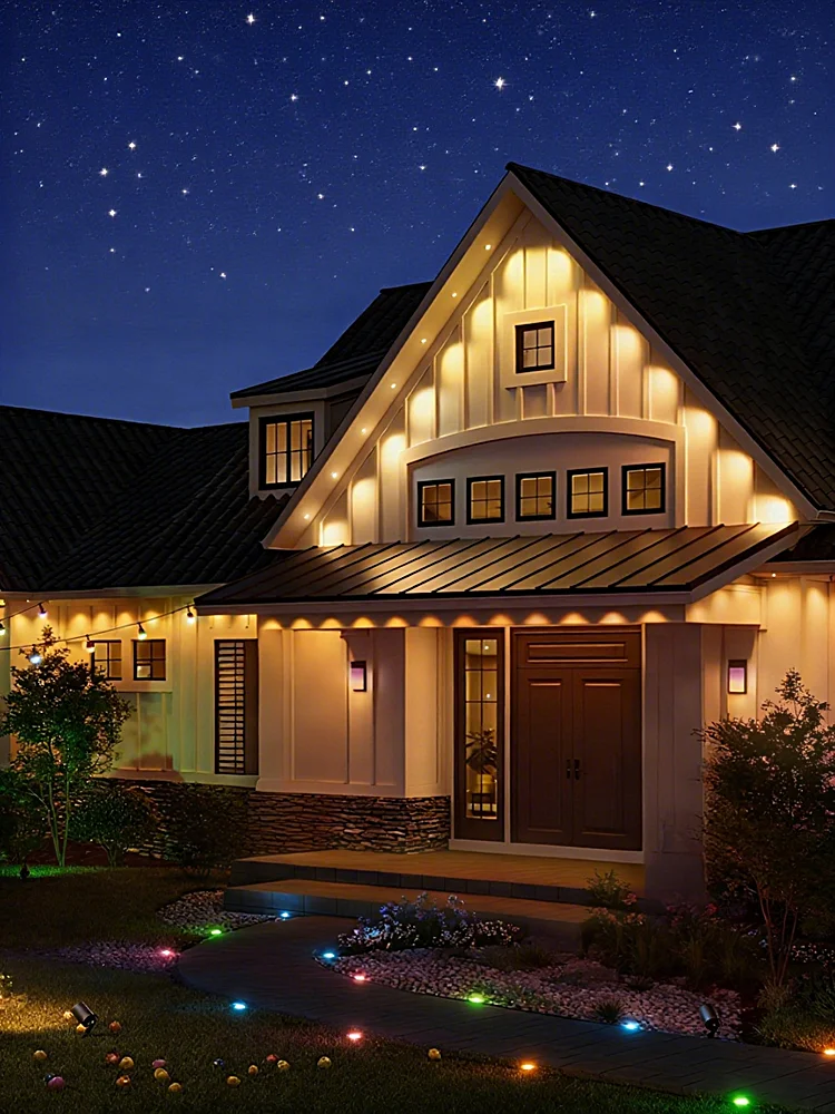 198 قدم / 49 قدم الإضاءة الدائمة في الهواء الطلق RGB + IC الذكية إيف سلسلة أضواء تصميم مقاوم للماء مثالية لتزيين عطلة السنة الجديدة #2