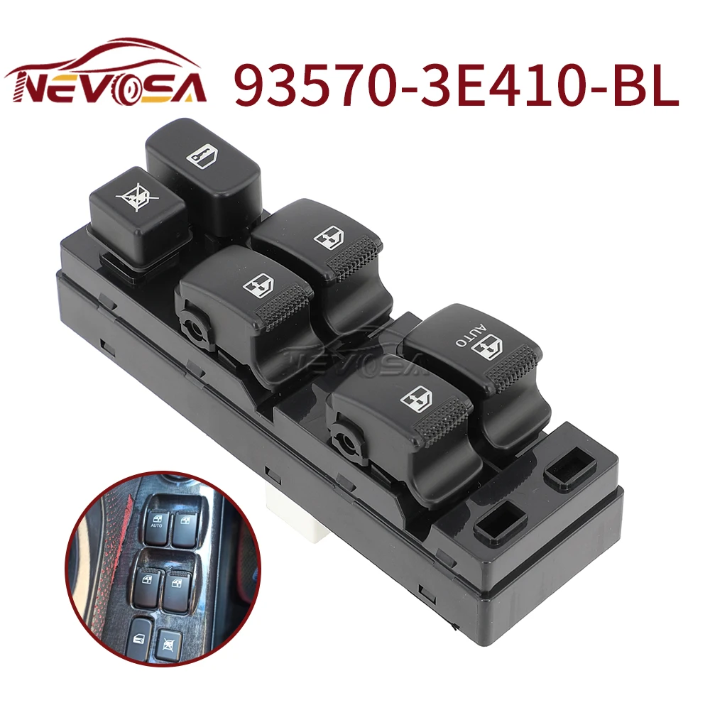 

NEVOSA 93570-3E410-BL For Kia Sorento 2002 2005 2009 Car Spare Part Master Window Switch Keypad Button 935703E410 93570-3E410