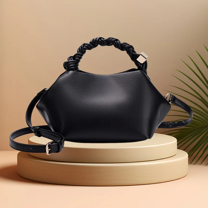 

Новая модная сумка-клатч в форме шестиугольника с плетеным узором из веревки для женщин, премиальная сумка-клатч и кошелек с металлическим декором, сумка через плечо.