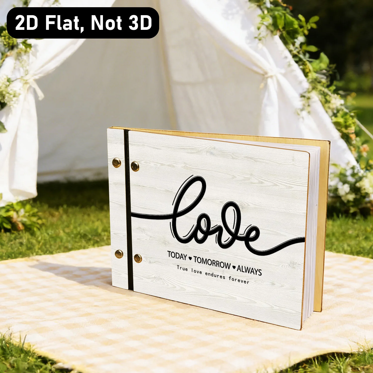 

Книга для сообщений с памятью, 1 шт., деревянная книга для гостей с 40 страницами, альбом для вырезок с памятью, подарок на день Святого Валентина, день рождения, юбилейную церемонию