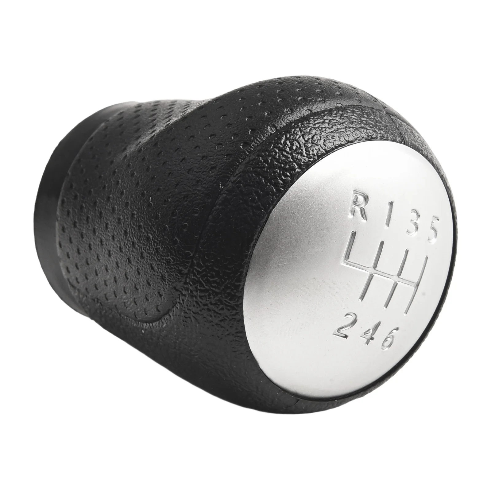 Good Effect High Precision High Quality Gear Shift Knob Auto Parts 6 Speed Black & Silver Dustproof Waterproof