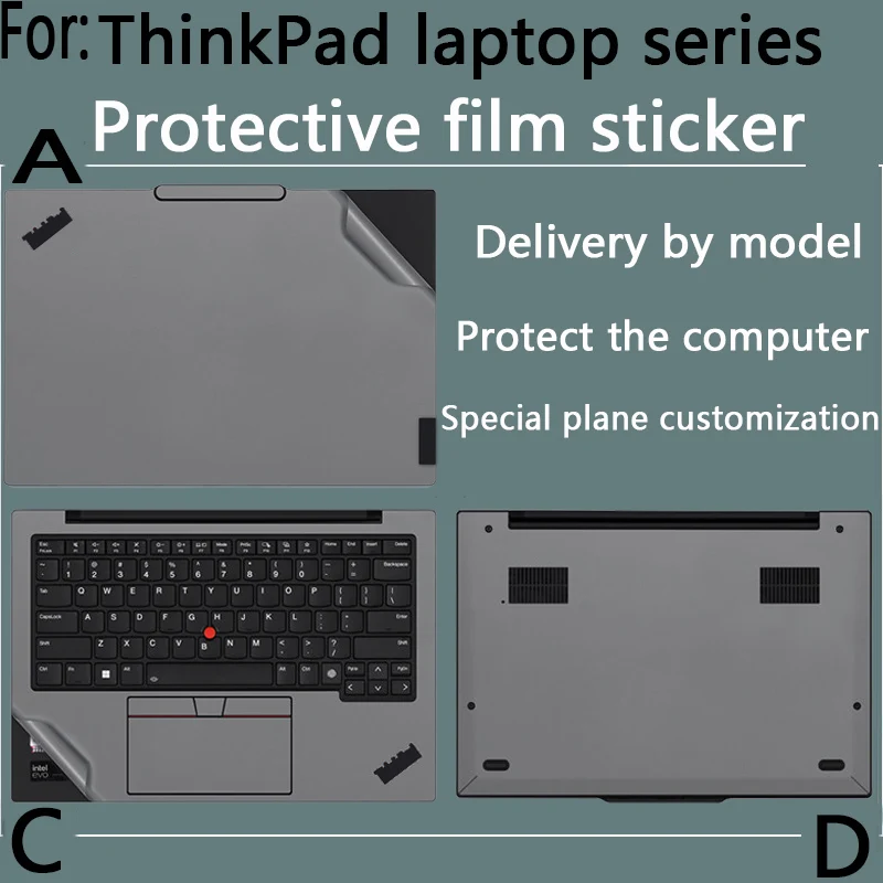 For ThinkPad P1 Gen 9/8/7 protective film sticker ThinkPad P16s/P14s Gen 5/4 laptop shell film P16V Gen 3/2 fuselage skin film