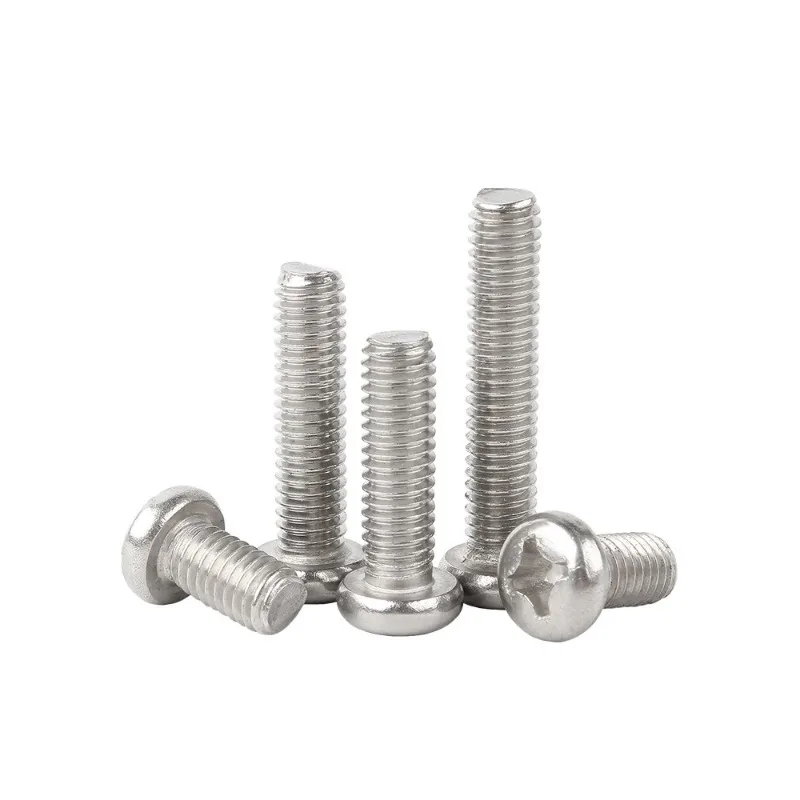 0#-80 2#-56 4#-40 6#-32  304 Stainless Steel Cross Round Cross Pan Head Screw Bolt