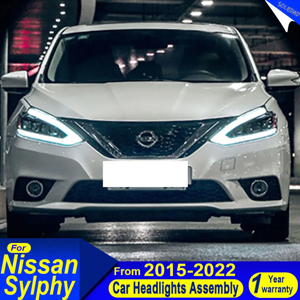 Car Headlights For Nissan Sylphy 2016 2017 2018 2019 2020 2021 2022 Headlight Assembly LED Daytime Running Lights Turn Signals