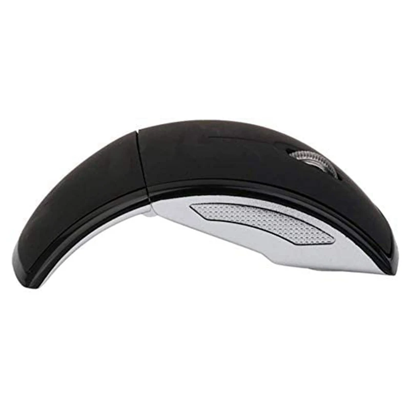 AT14 Foldable Wireless Computer Mouse Arc Touch Mice Slim Optical Folding Mause With USB Receiver For Computer PC Laptop