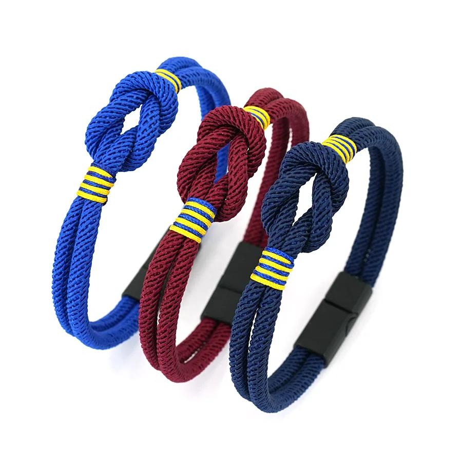 Infinity Love Knot Braided Bracelet For Men Grade A Skin Friendly Sweat Absorbing Material Wrist Accessories 6 Colors Available