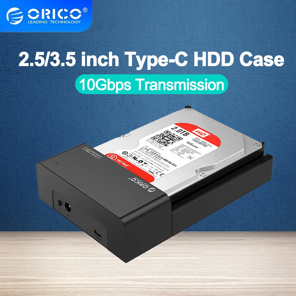 ORICO 2.5/3.5 Inch HDD Case 10Gpbs SATA To USB 3.1 Gen2 Type C HDD Enclosure 2.5‘’3.5