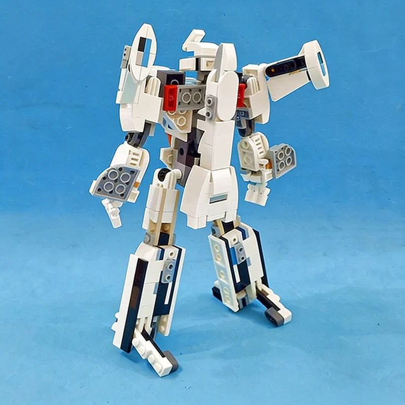 397pcs MOC Creator 3 1 Transformer Brainstorm Cybertronian Jet Model Building Blocks Construction Christmas Gifts Toys DIY Idea