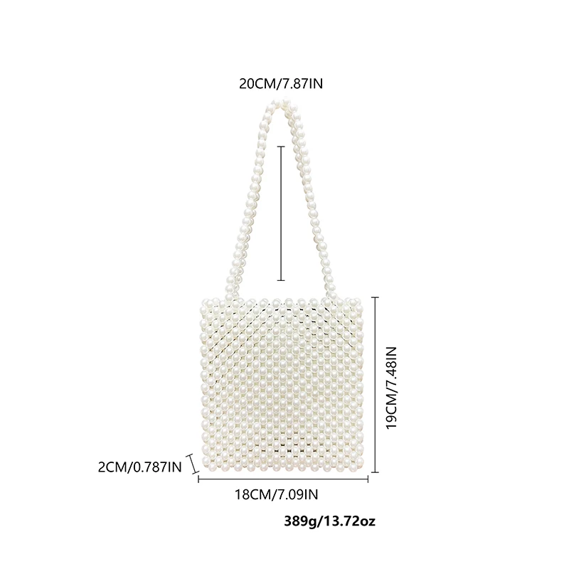 حقيبة لؤلؤ تقليد بسيطة أوروبية وأمريكية، حقيبة خرز أكريليك جديدة، حقيبة مربعة صغيرة متعددة الاستخدامات للجسم اليومي، إضافية