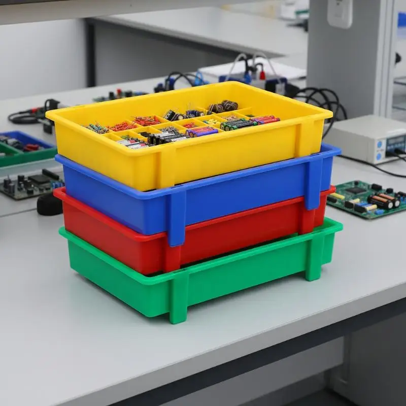 HUA HUA 1PCS Thickened Plastic Lithium Battery Storage Box For 18650 Cells - Divided Transport And Turnover Tray
