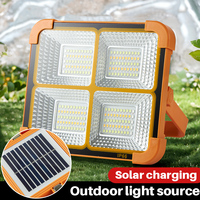 New Rechargeable Lamp Solar Outdoor Lights Camping Lights High-power Rechargeable Solar Outdoor Portable LED Reflector Spotlight
