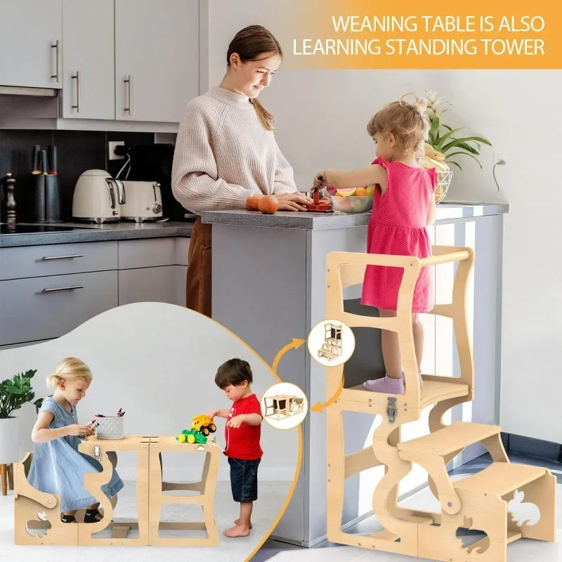 Children's Wash Foot Stool Montessori Learning Tower Home Kitchen Standing Chair Baby Wash Hand Foot Stool