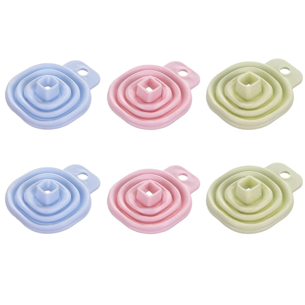 

6pcs Silicone Foldable Oil Strainer Kitchen Liquor Transfer Tool Collapsible Cooking Oil Funnel For Home Kitchen Use Telescopic