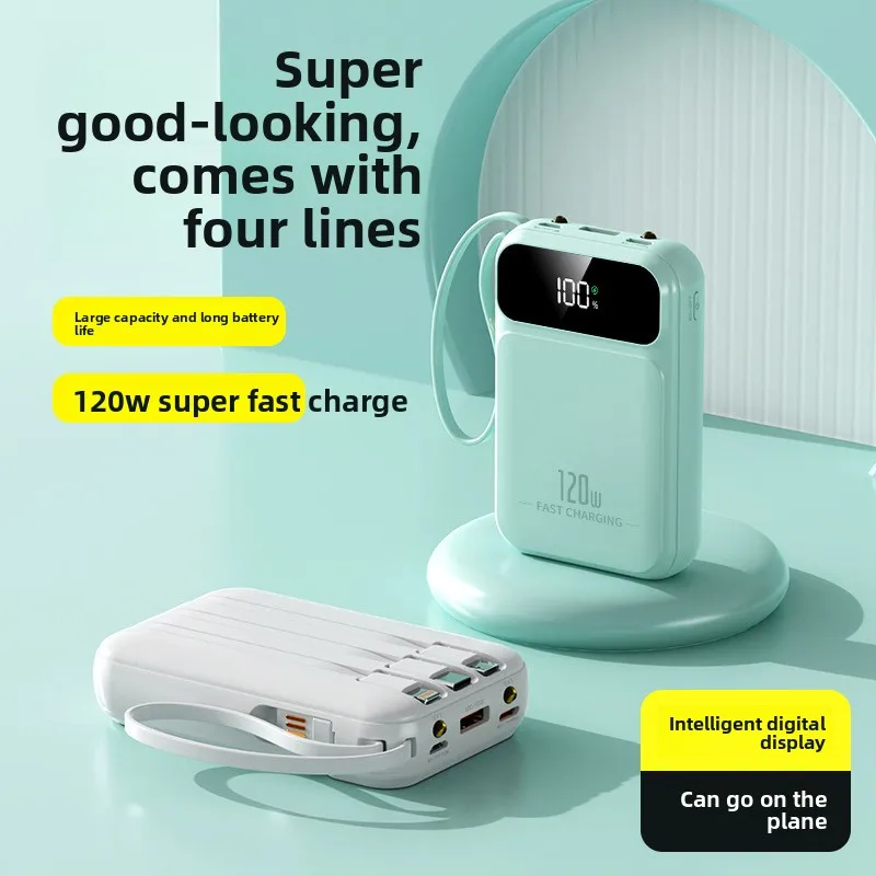 

20000 мАч Power Bank большой емкости, мини-компактный, сверхбыстрая зарядка, мобильный источник питания, подходит для большинства электроники