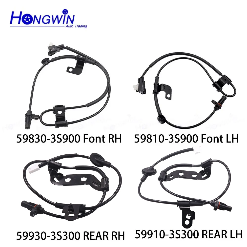 

ABS Wheel Speed Sensor Front Rear Left Right For Hyundai Sonata 2011-2012 2.4 L4 59810-3S900 59830-3S900 59910-3S300 59930-3S300