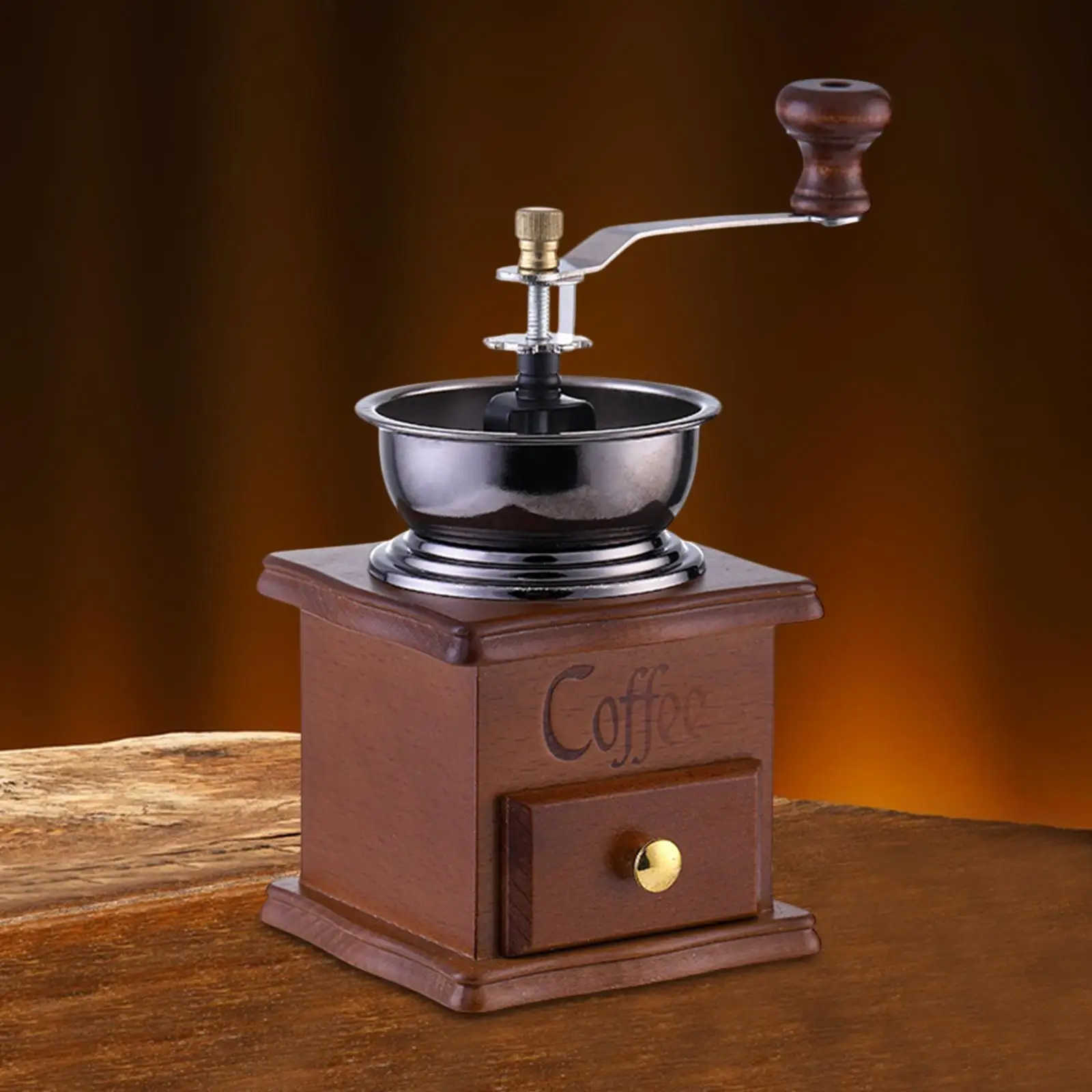 Ручная кофемолка, мини-портативная деревянная с выдвижными ящиками, ретро-шлифовальная машина Muller для кухни, кафе, путешествий, кемпинга, дома